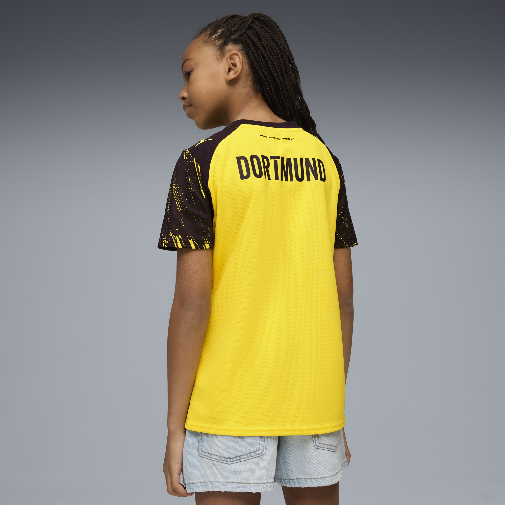 PUMA Borussia Dortmund 25/26 thuisshirt, Zwart/Geel, Maat 11-12Y thumbnail 5