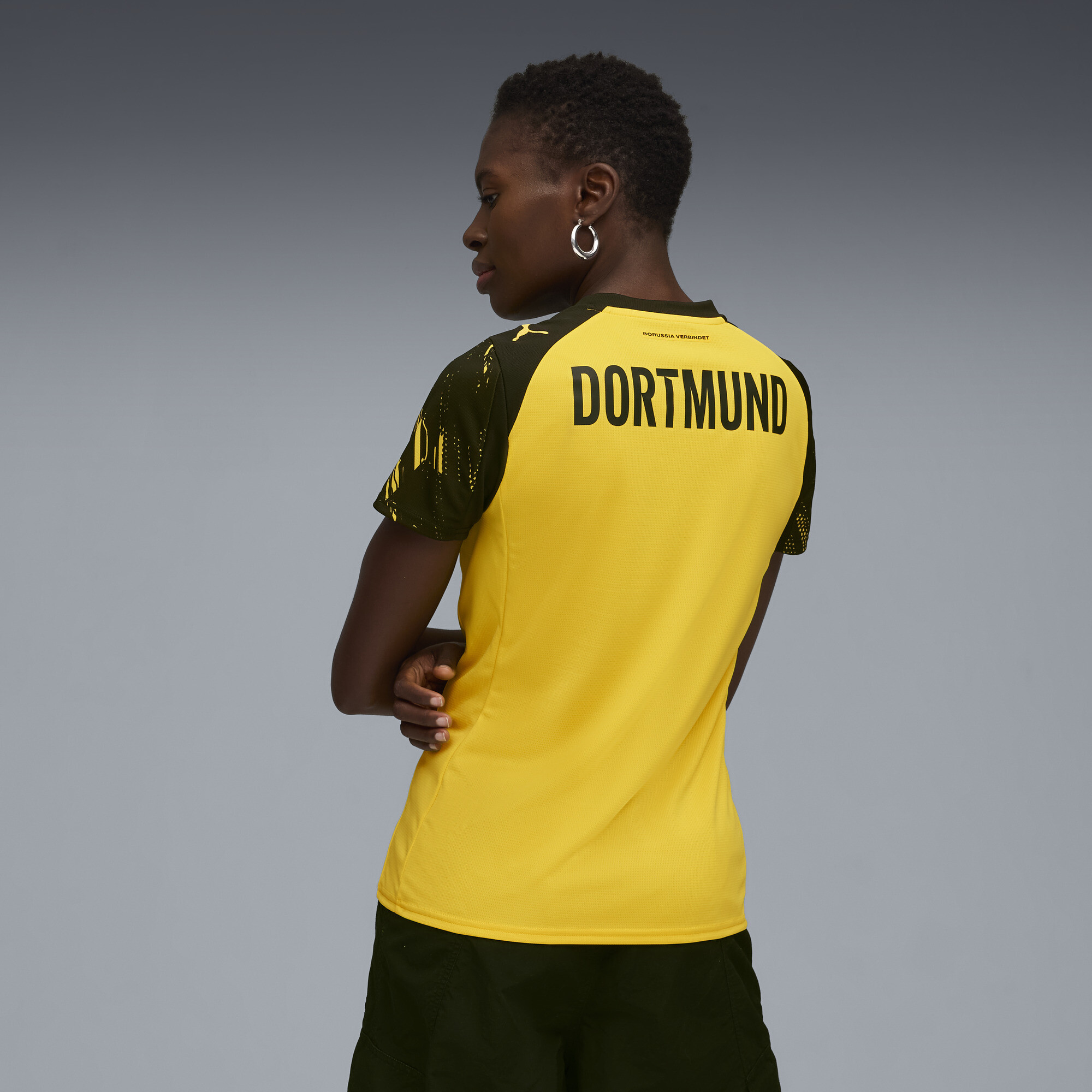 PUMA Borussia Dortmund 25/26 thuisshirt voor Dames, Zwart/Geel, Maat S thumbnail 4