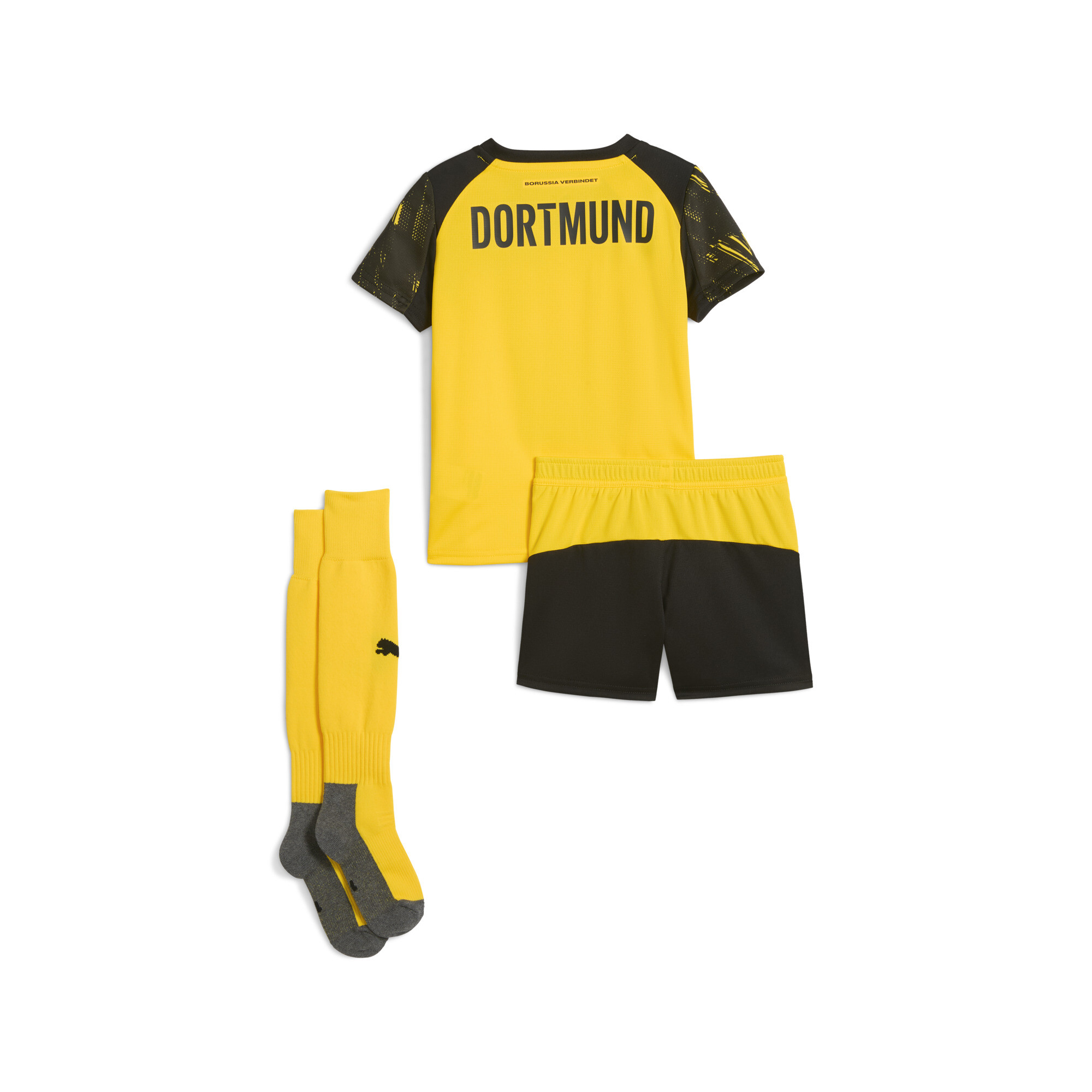 PUMA Borussia Dortmund 25/26 minitenue, Zwart/Geel, Maat 2-3Y thumbnail 2