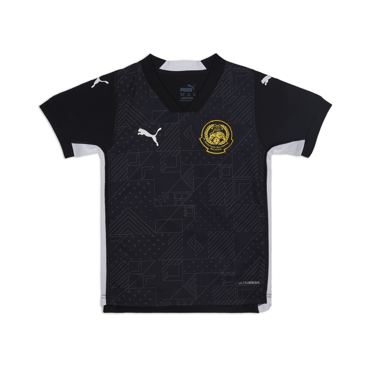 PUMA - FAM Harimau Malaya 2025 Jersey Youth in Black, 7-8Y