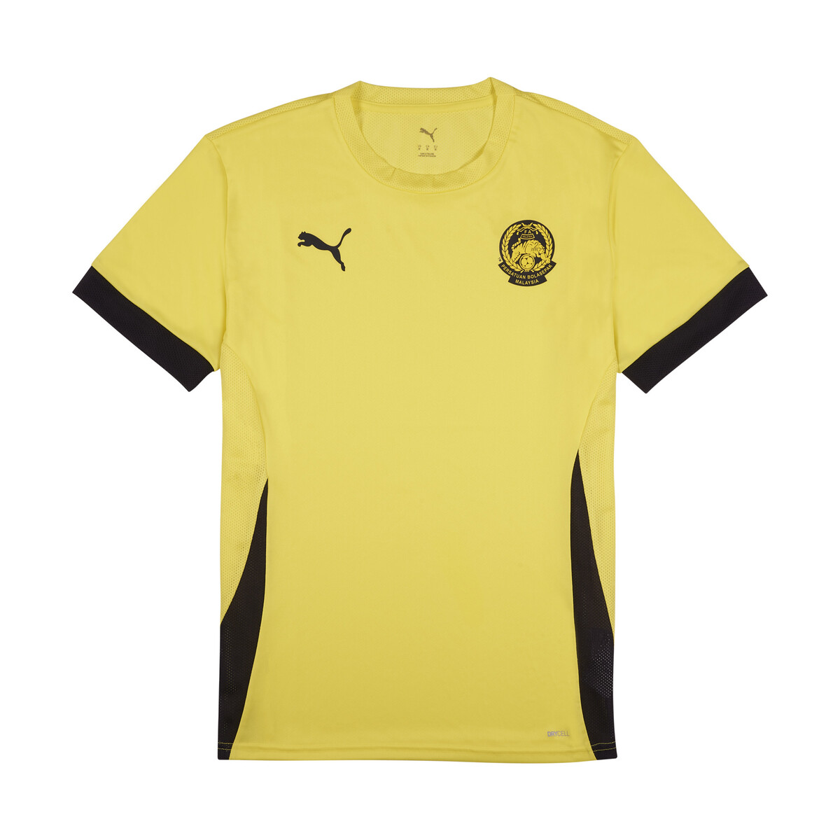 FAM Harimau Malaya teamGOAL Matchday Jersey Men in Fluro Yellow Pes/Black by PUMA, Large