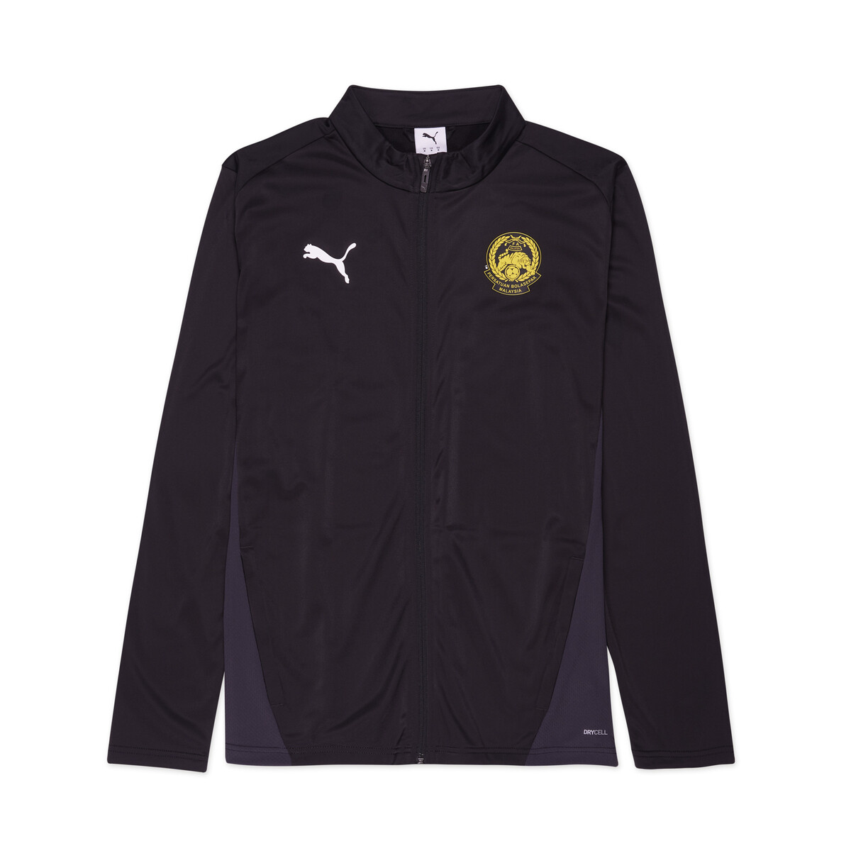 FAM Harimau Malaya teamGOAL Full Zip Jacket Men in Black/White Flat Dark Gray by PUMA, XL