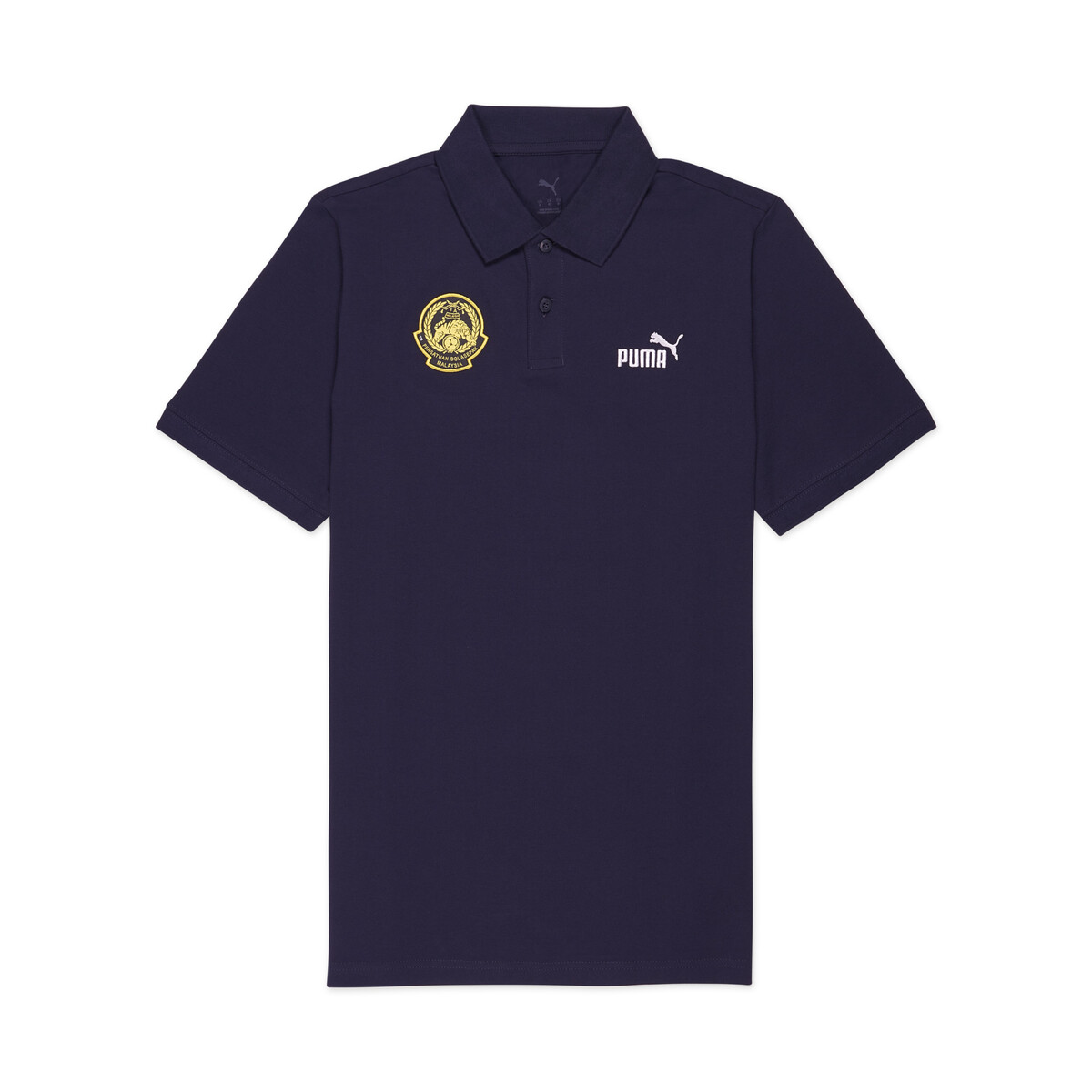 FAM Harimau Malaya Essentials No. 1 Logo Pique Polo Men in New Navy by PUMA, Small