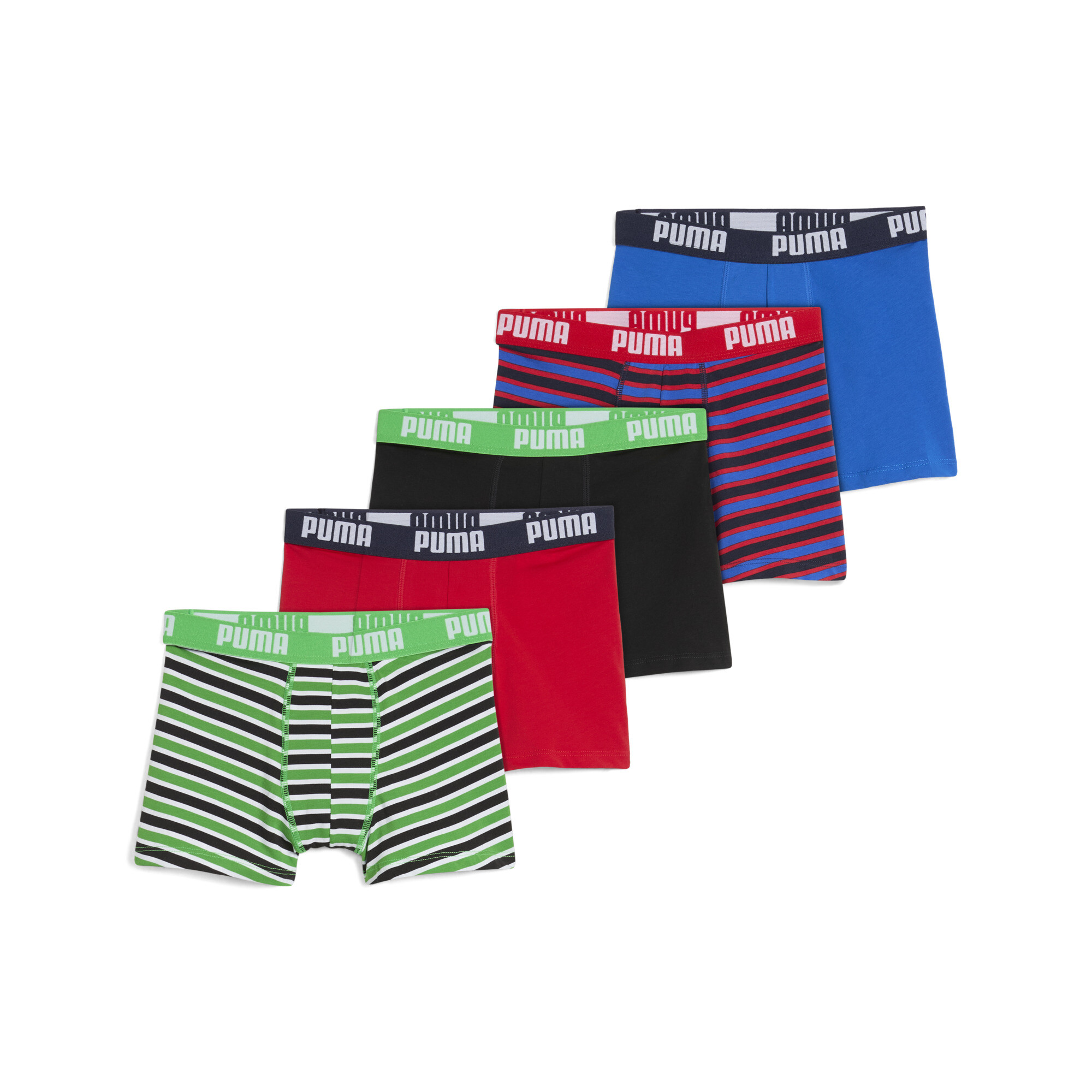 PUMA Everyday boxershorts voor Heren, Groen/Rood, Maat 12