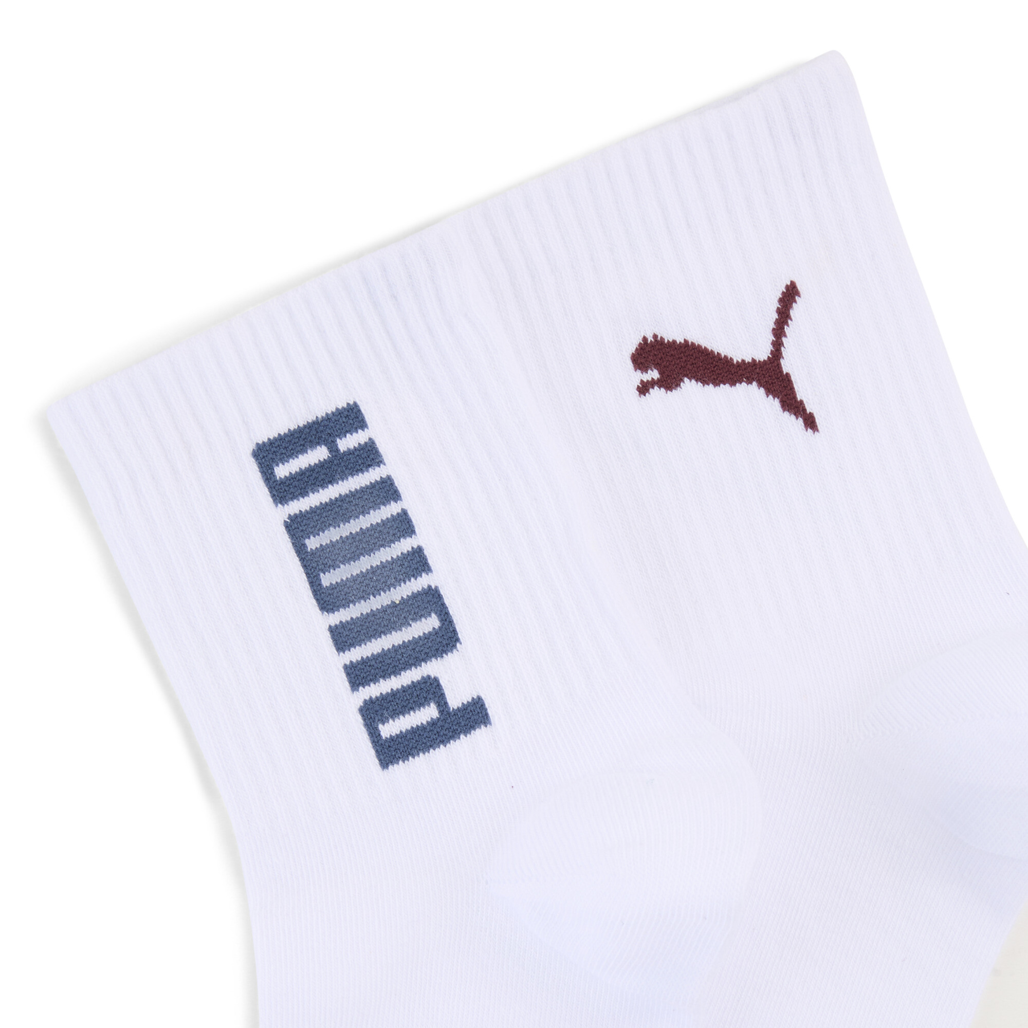 PUMA Korte uniseks sokken (set van 3), Wit, Maat 35-38 thumbnail 2