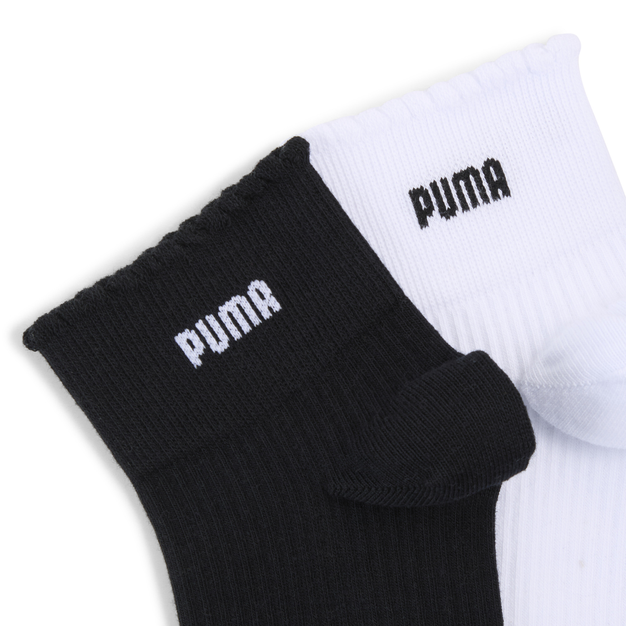 PUMA Quartersokken voor Dames, Zwart/Wit, Maat 35/38 thumbnail 2