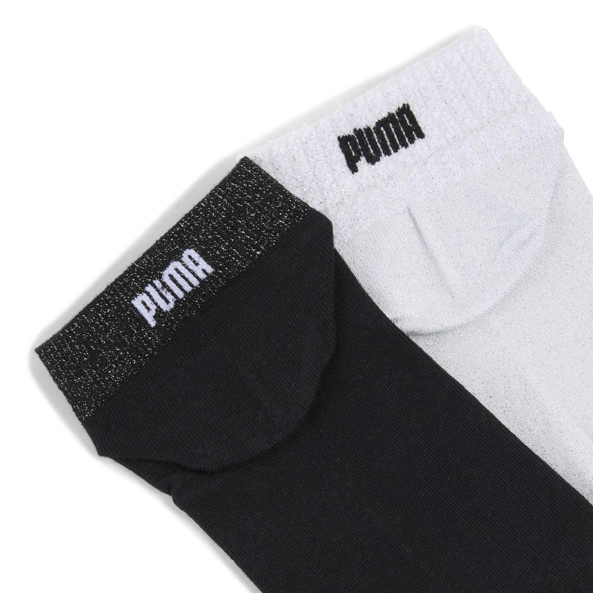 PUMA Sneakersokken dames (2 paar), Zwart/Wit, Maat 39/42 thumbnail 2