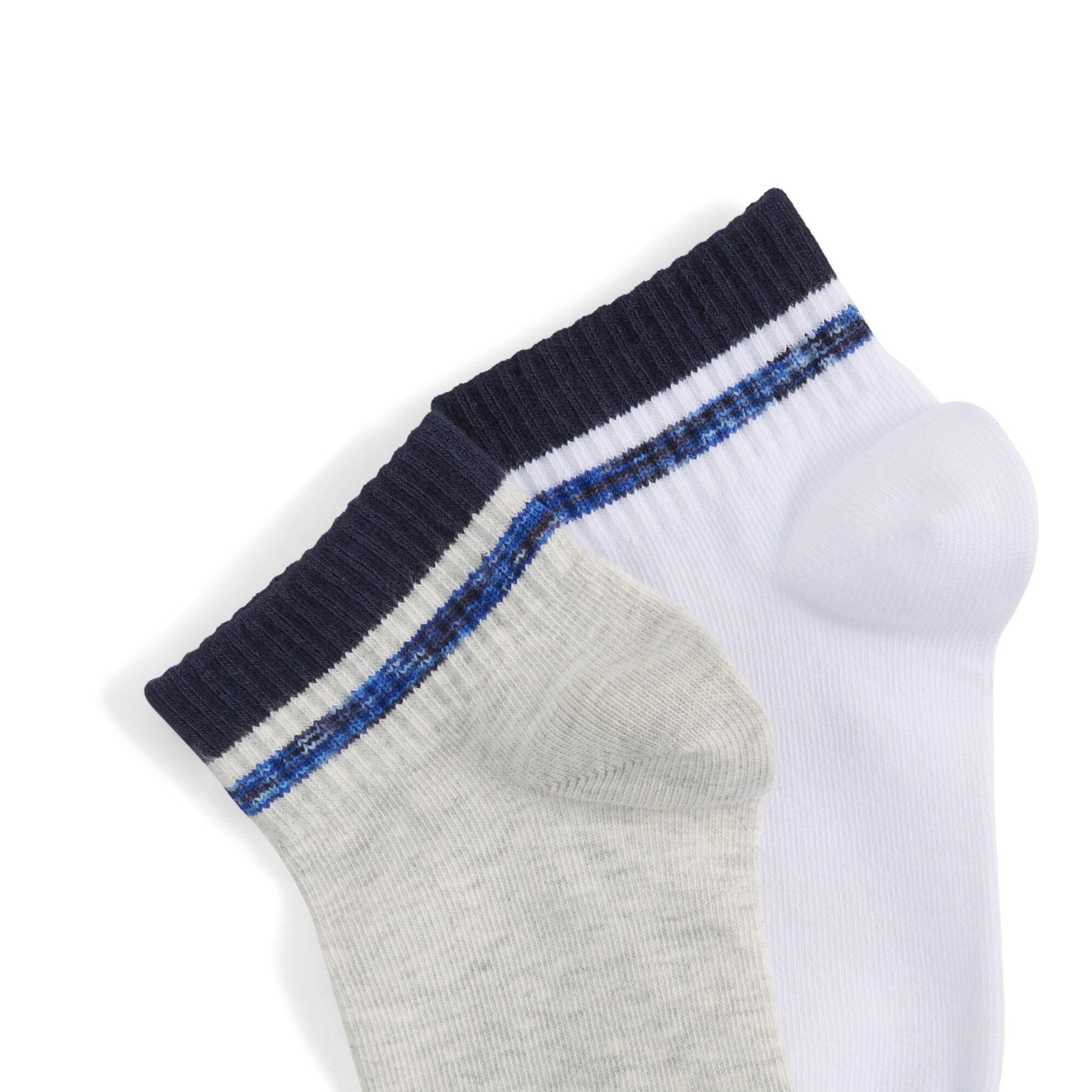 PUMA Quartersokken, Blauw/Wit, Maat 31-34 thumbnail 2