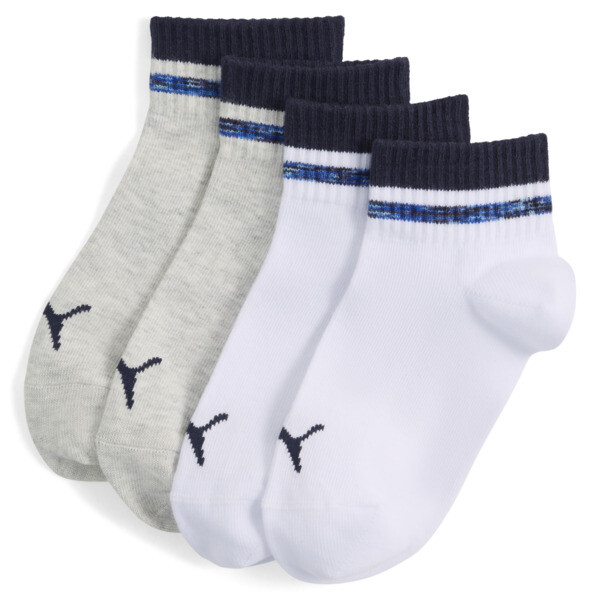 PUMA Calcetines tobilleros para niños (pack de 2) En Blanco/Azul