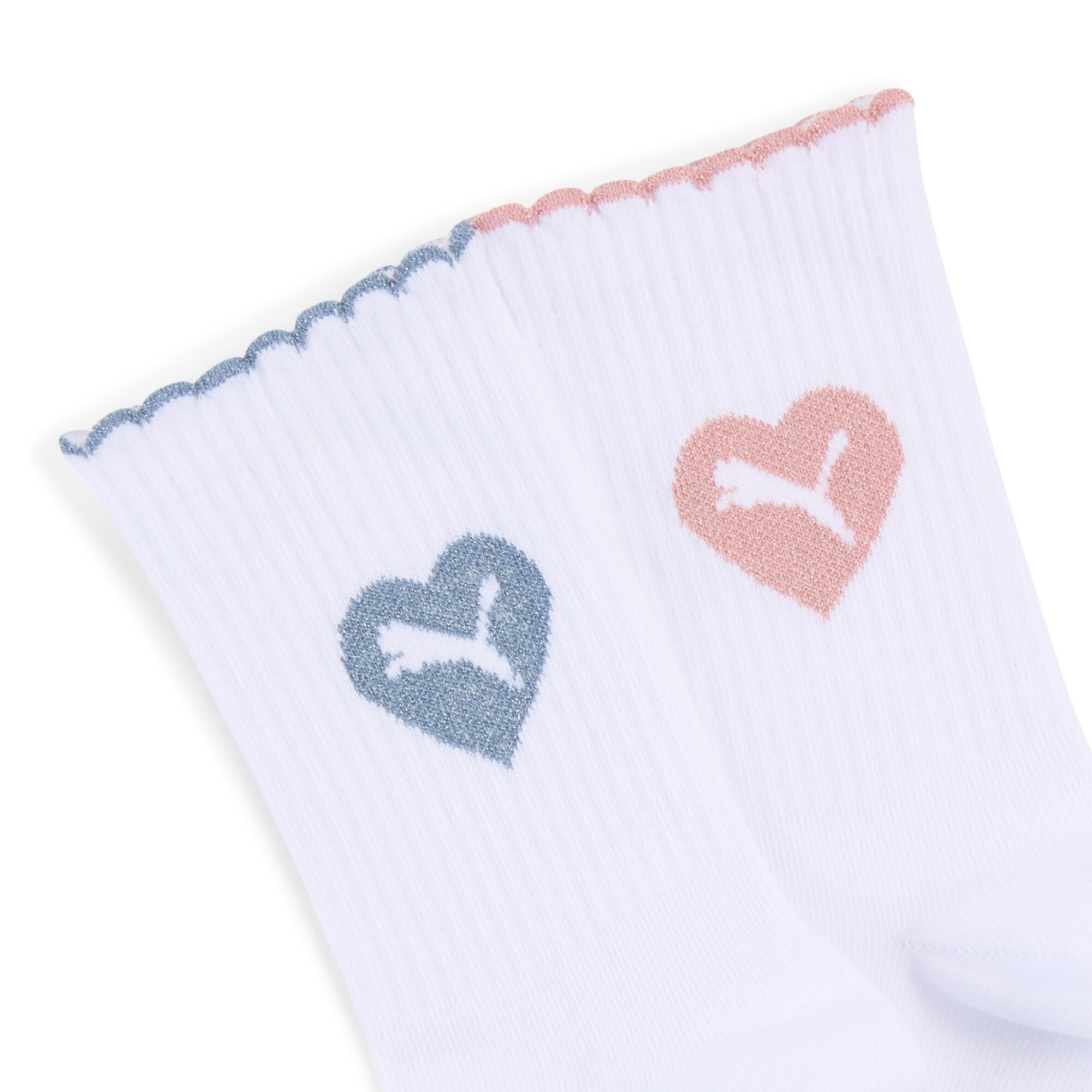 PUMA Crewsokken, Roze/Wit, Maat 39-42 thumbnail 2