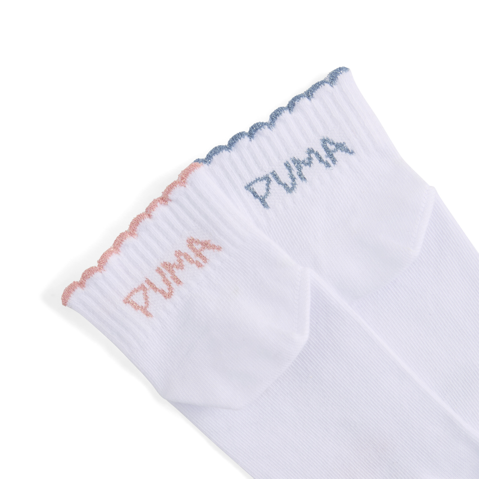 PUMA Quartersokken, Roze/Wit, Maat 31-34 thumbnail 2