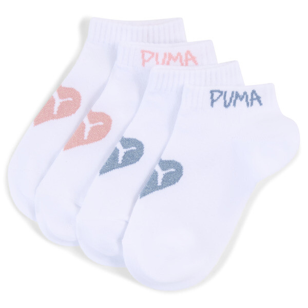 PUMA Calcetines invisibles para niñas (pack de 2) En Blanco/Rosa