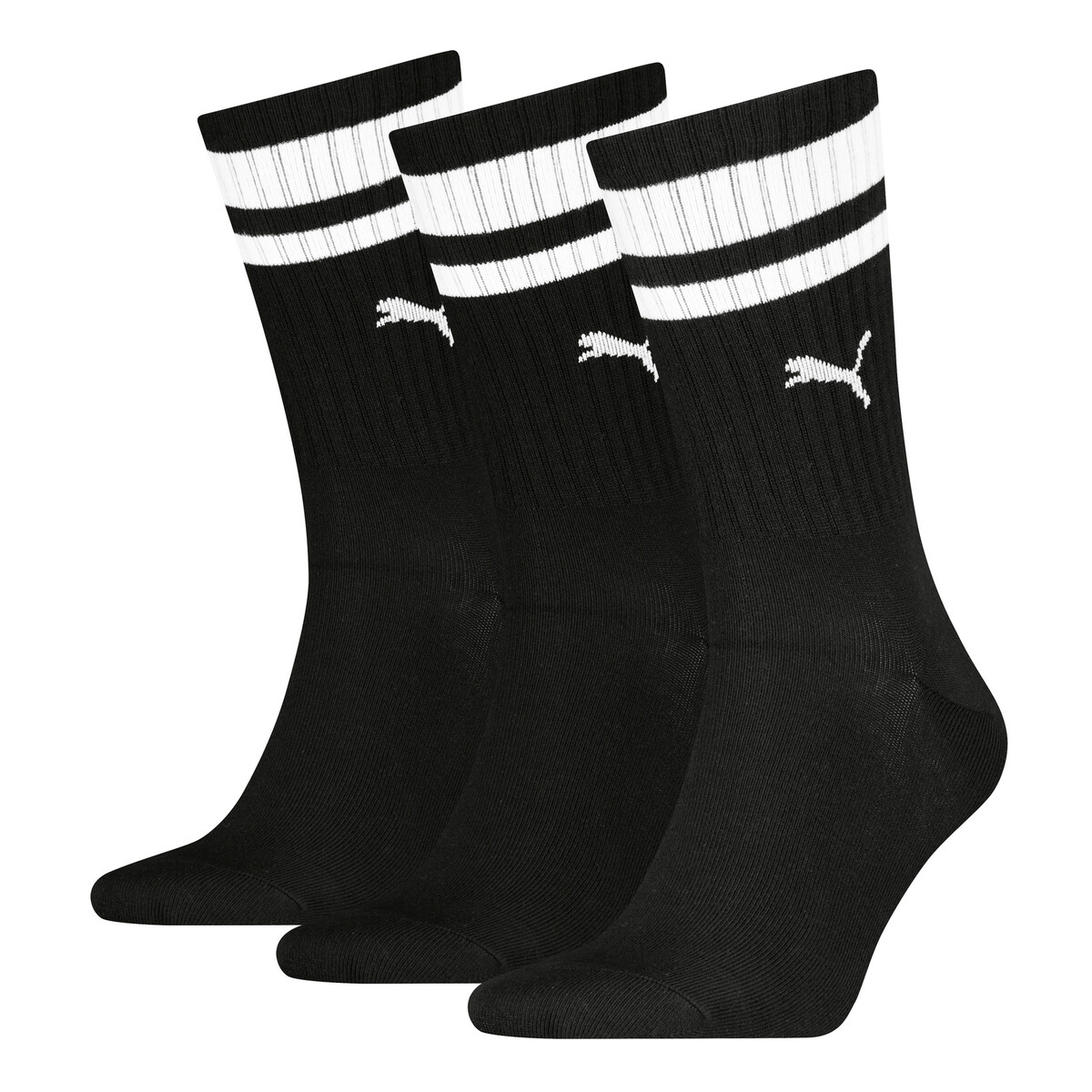 Puma U Sock 3 pack in Black, 2.5-5