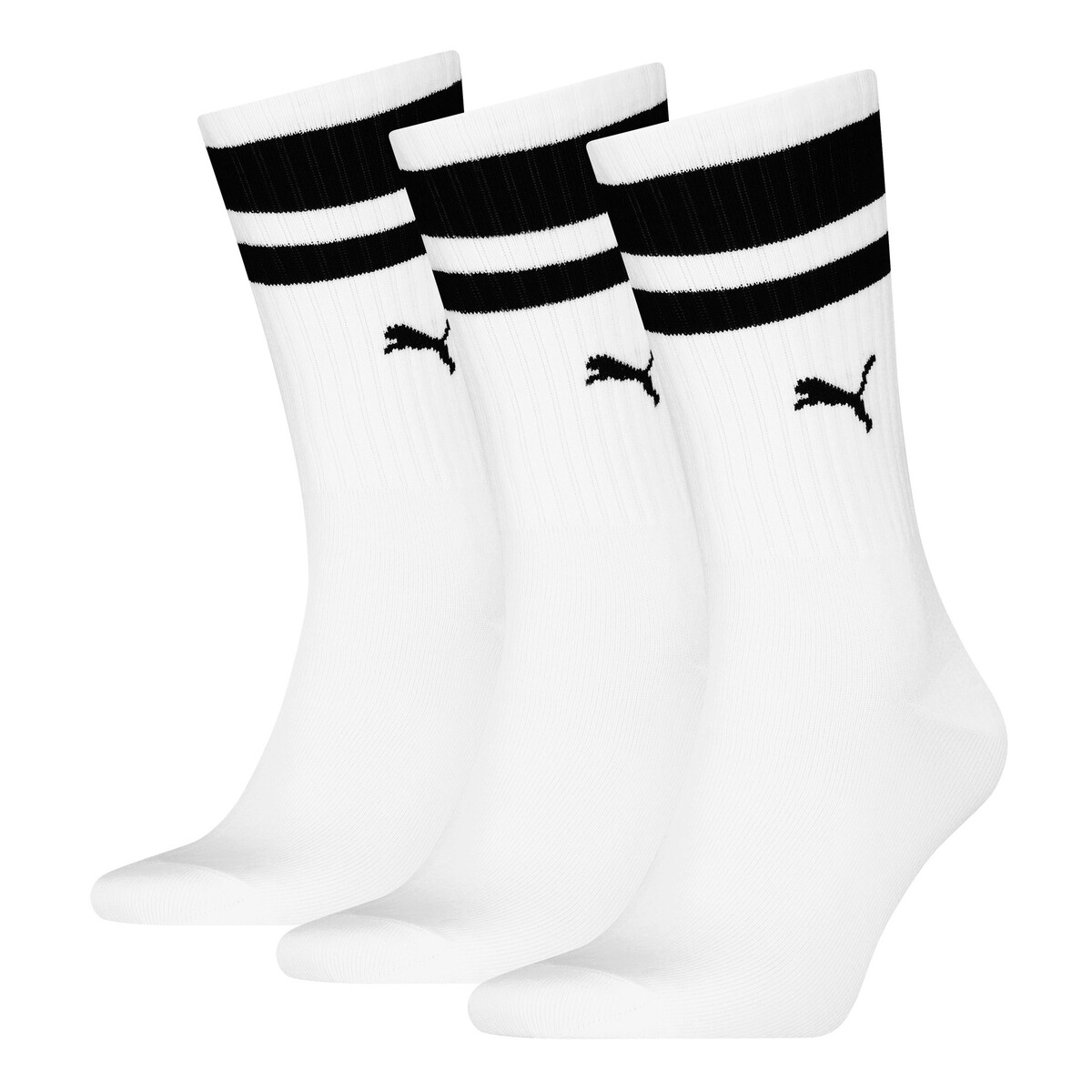 Puma U Sock 3 pack in White, 2.5-5