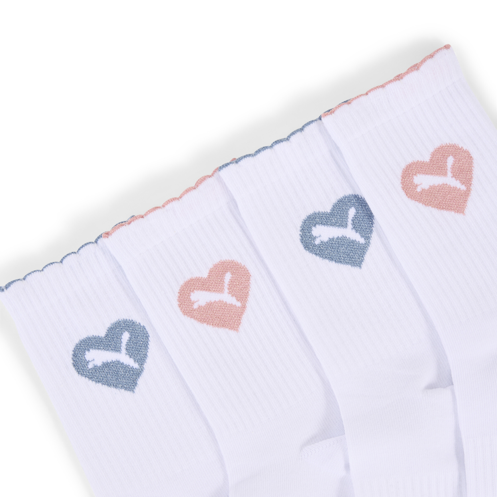 PUMA Crewsokken, Roze/Wit, Maat 27-30 thumbnail 2