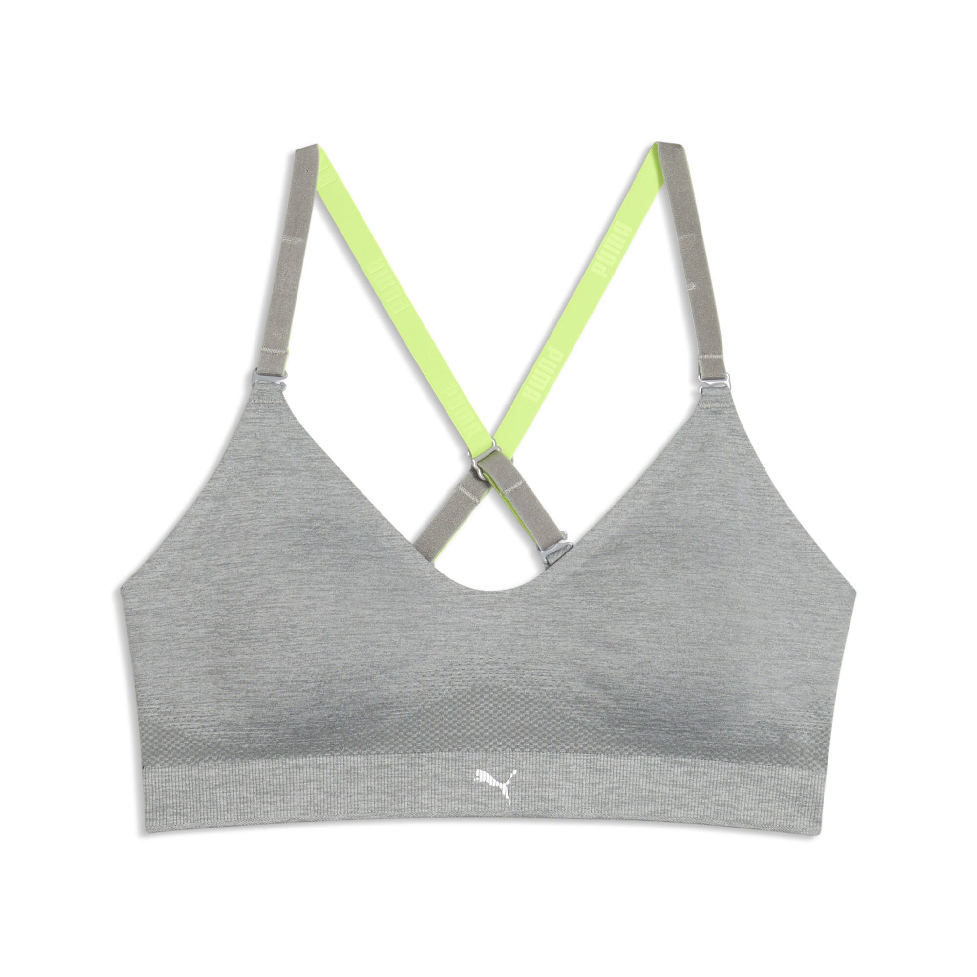 PUMA Sport bralette voor Dames, Grijs, Maat L