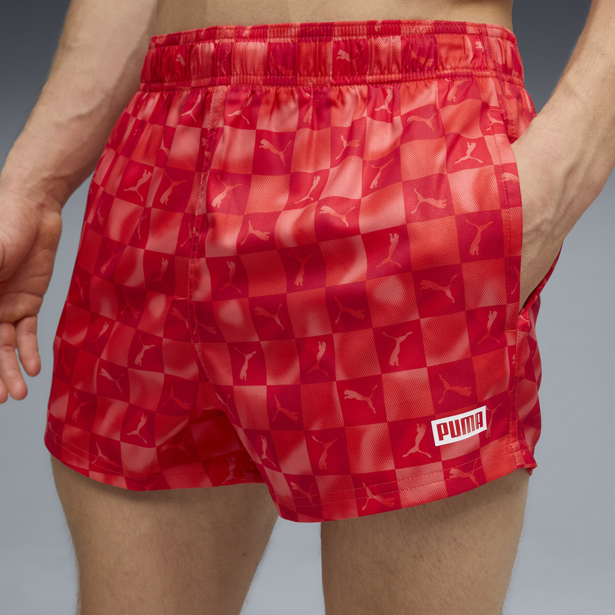 PUMA zwemshort voor Heren, Rood, Maat XXL thumbnail 5