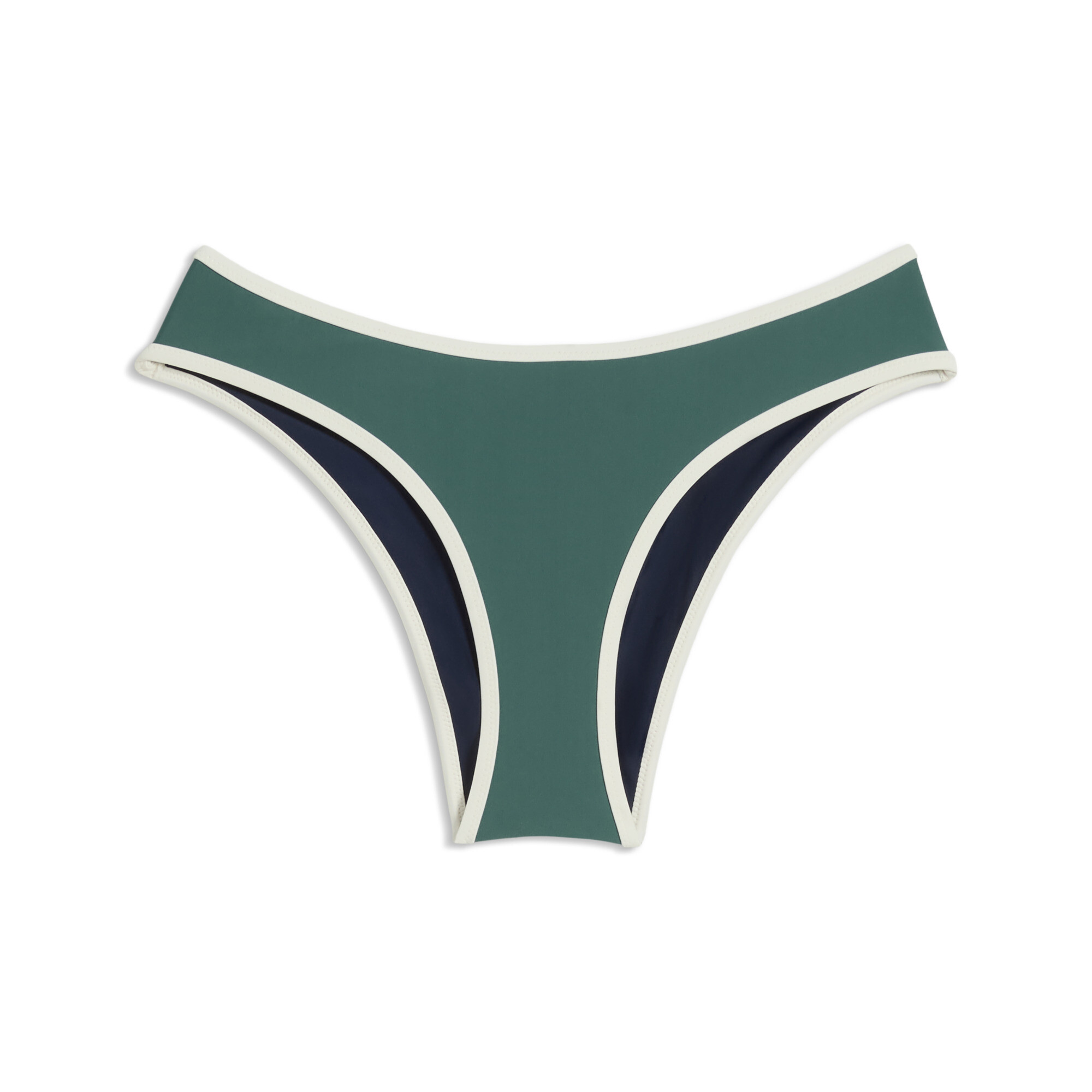 PUMA zwemslip voor Dames, Groen/Zwart, Maat L