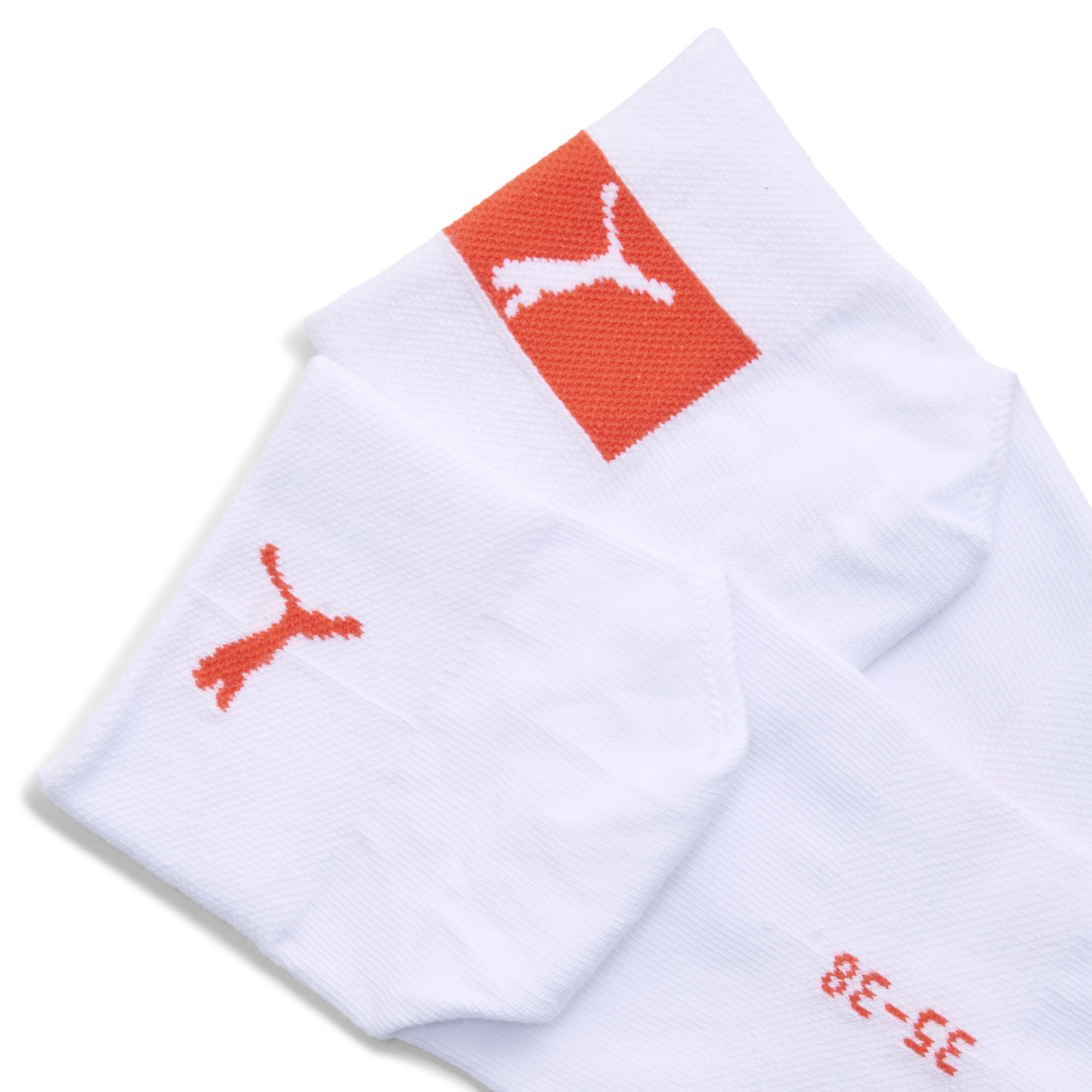 PUMA quartersokken voor Dames, Rood/Wit, Maat 35/38 thumbnail 2