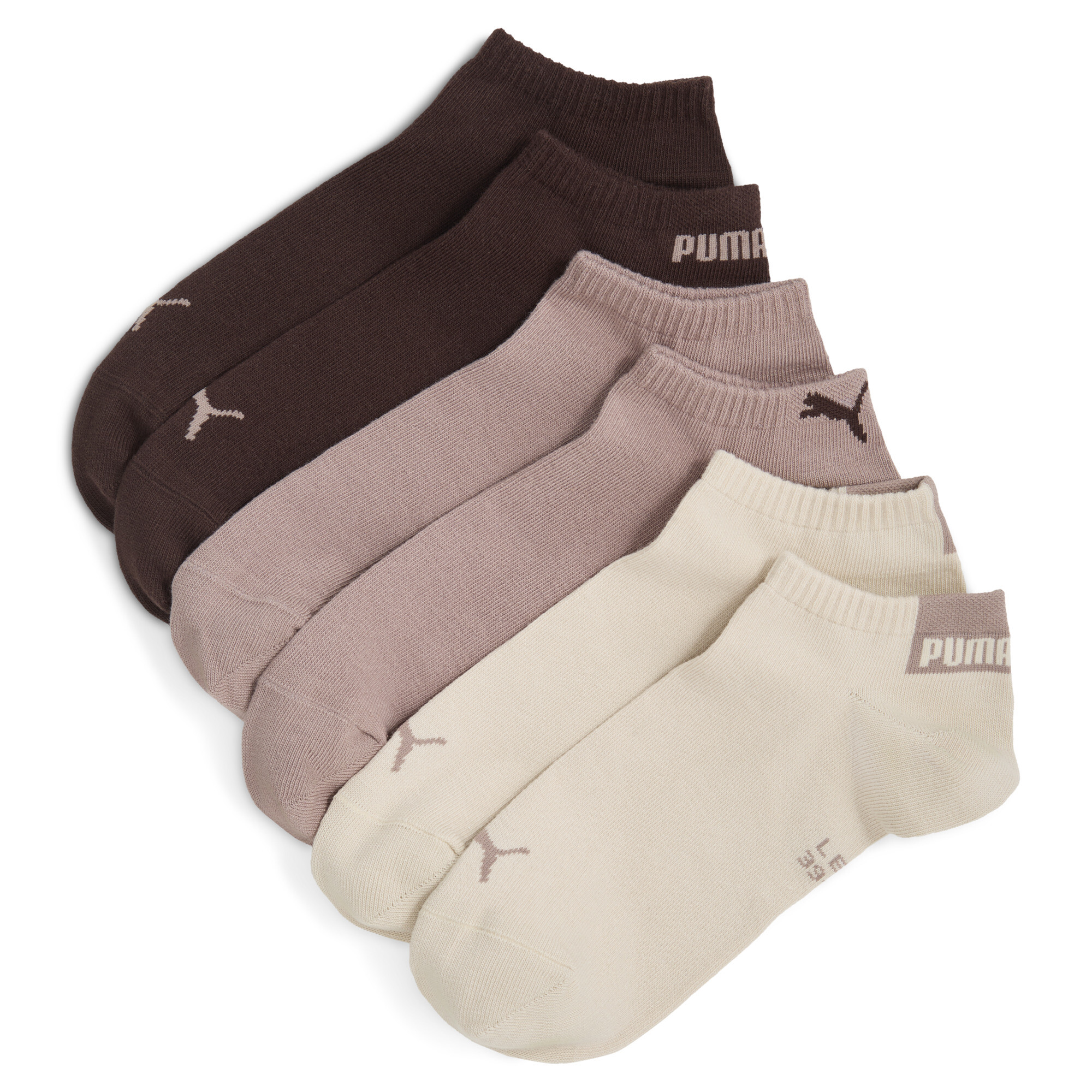 PUMA uniseks sneakersokken, Beige, Maat 39-42
