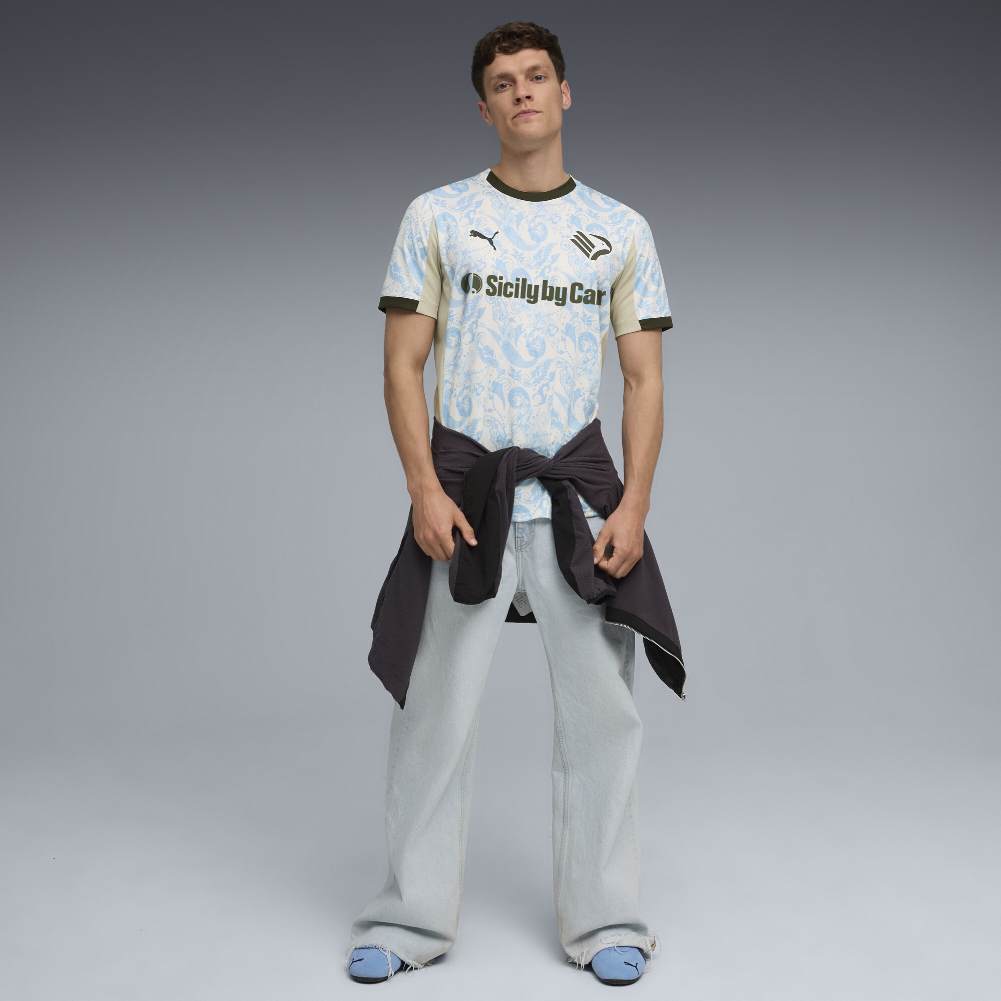 PUMA Palermo F.C. 25/26 Replica derde shirt voor Heren, Blauw/Wit, Maat XL thumbnail 4