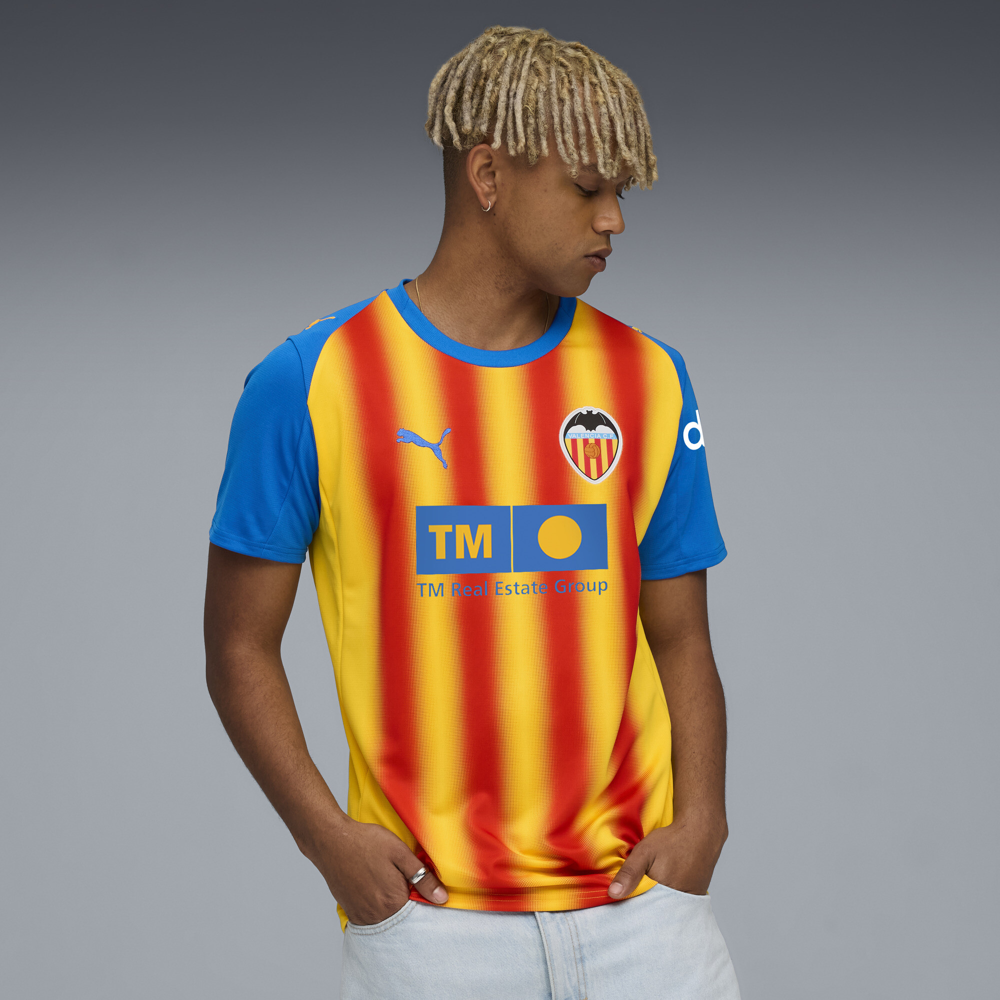 PUMA Valencia CF 25/26 derde shirt voor Heren, Rood/Geel, Maat XL thumbnail 6