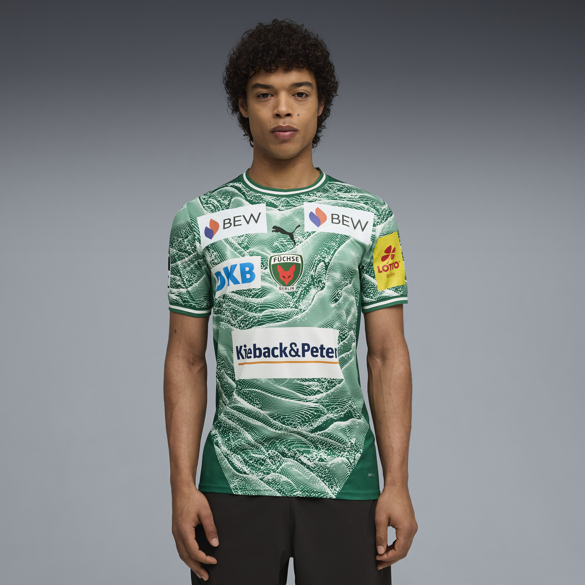 PUMA FÃ¼chse Berlin 25/26 thuisshirt voor Heren, Groen/Wit, Maat S