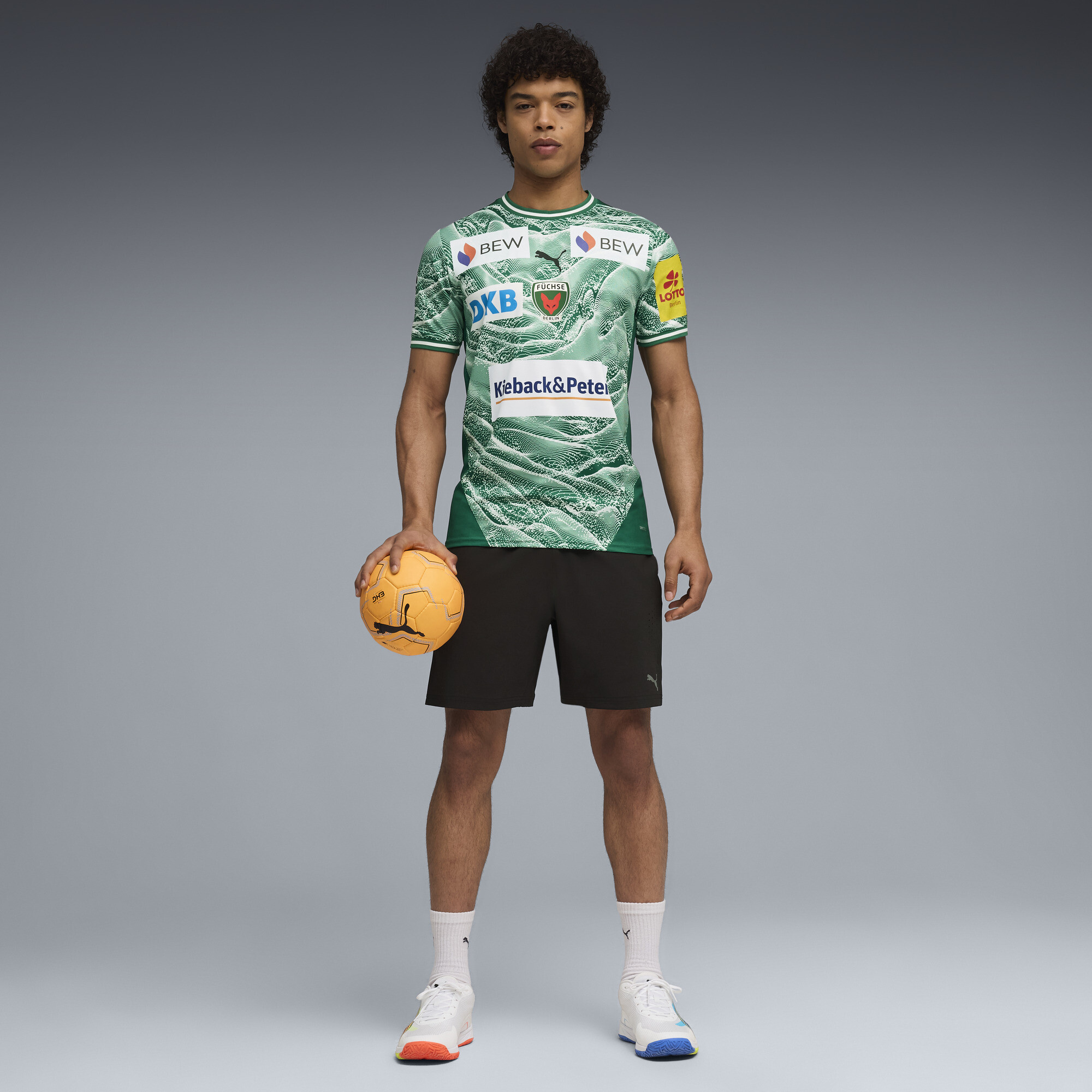 PUMA FÃ¼chse Berlin 25/26 thuisshirt voor Heren, Groen/Wit, Maat S thumbnail 6