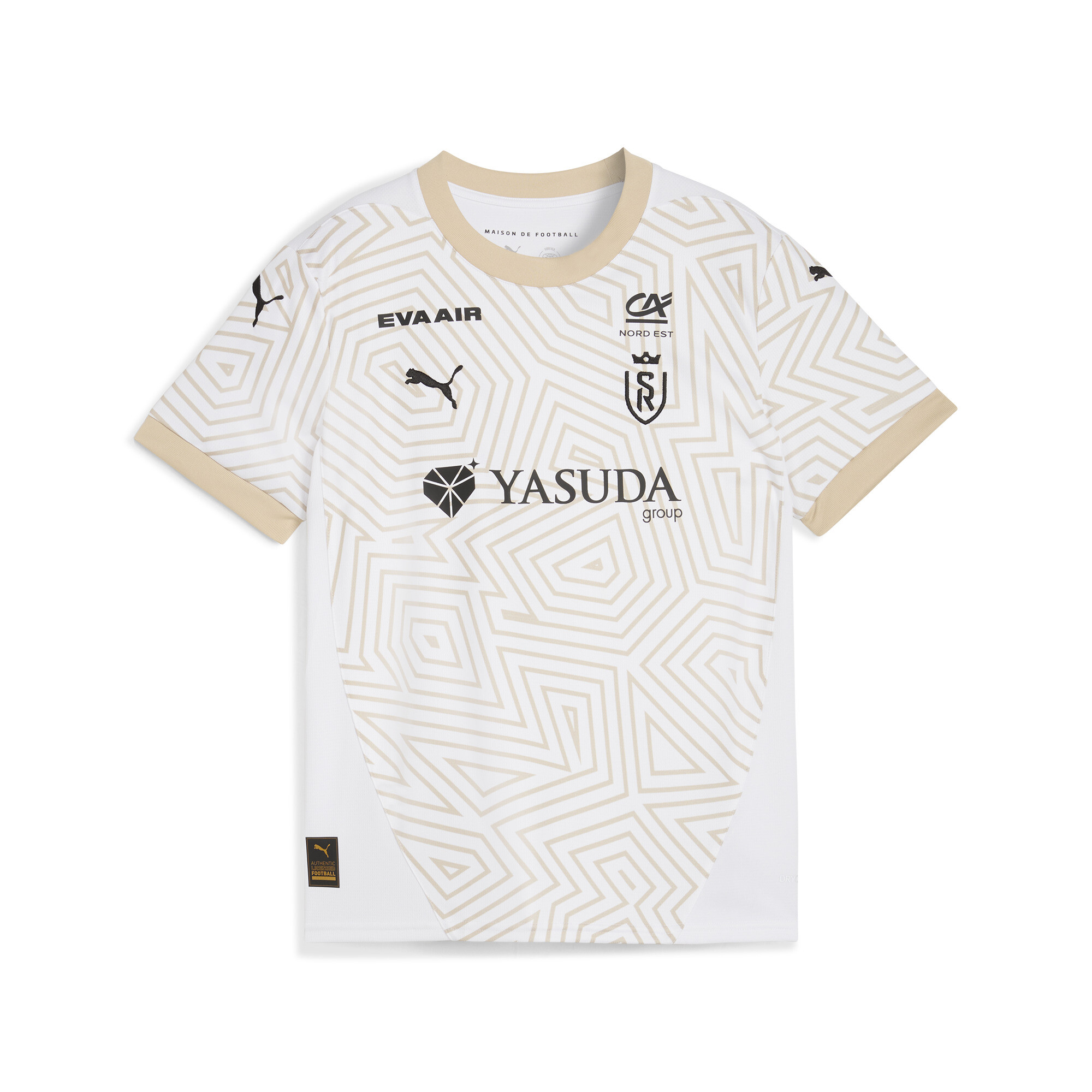 Puma Stade Reims 24/25 Third Jersey Youth, White, Size 7-8Y, Clothing