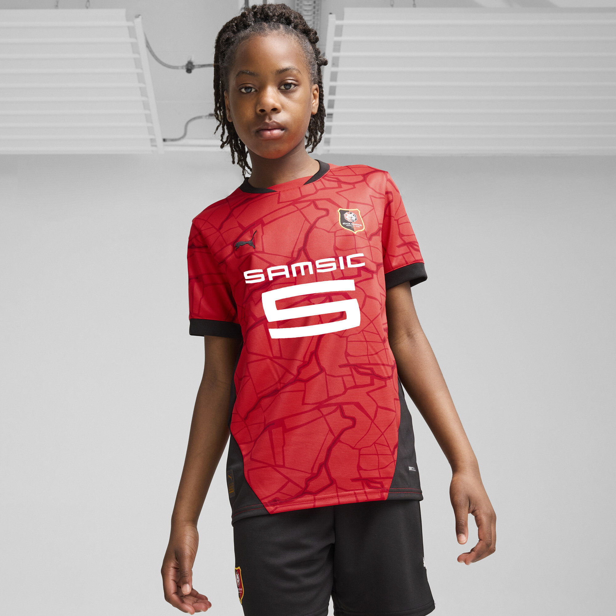 Puma Stade Rennais F.C. 24/25 Heimtrikot Teenager Für Für Kinder | Red/Black | Größe: 13-14Y