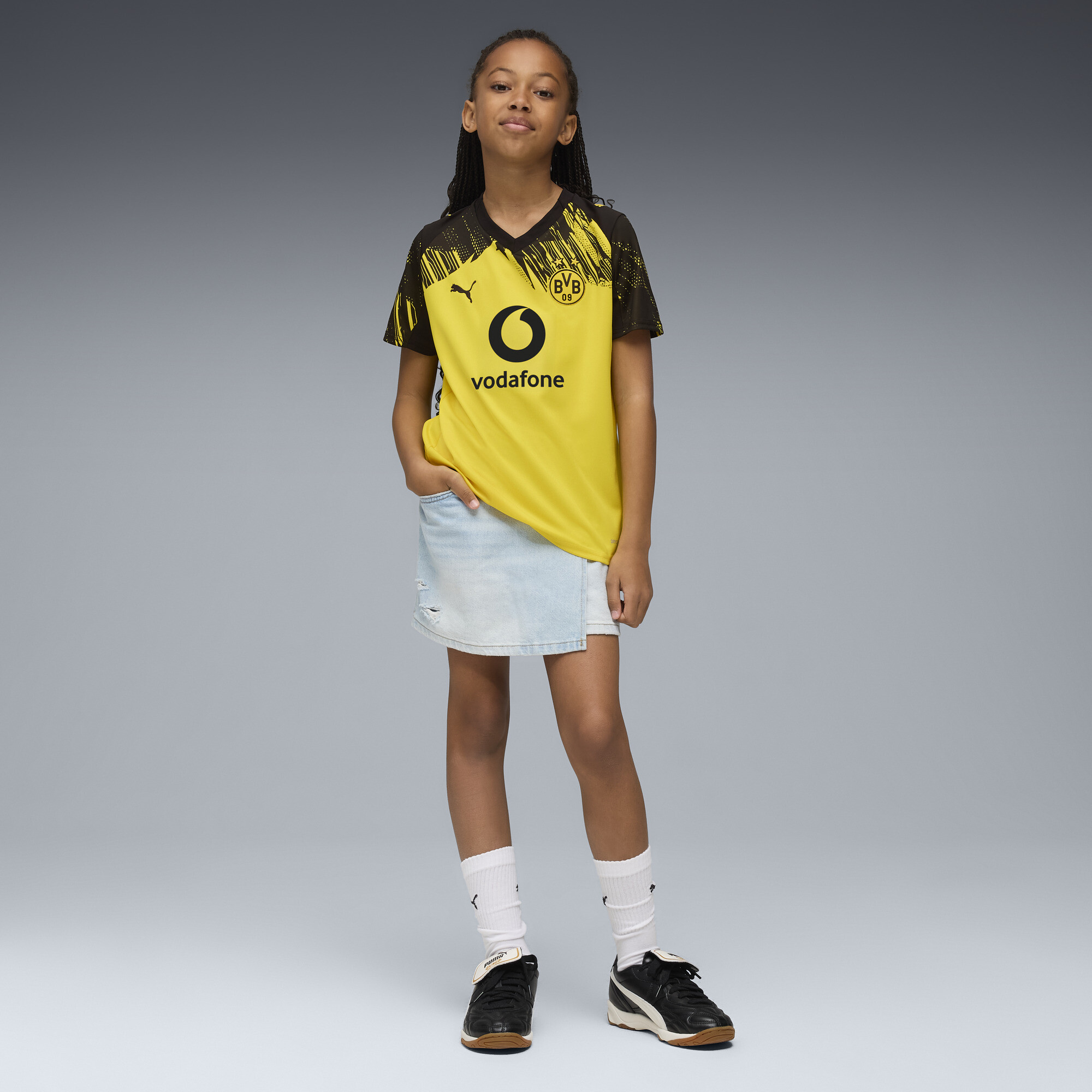 PUMA Borussia Dortmund x Sesamstraat thuisshirt, Zwart/Geel, Maat 13-14Y thumbnail 4