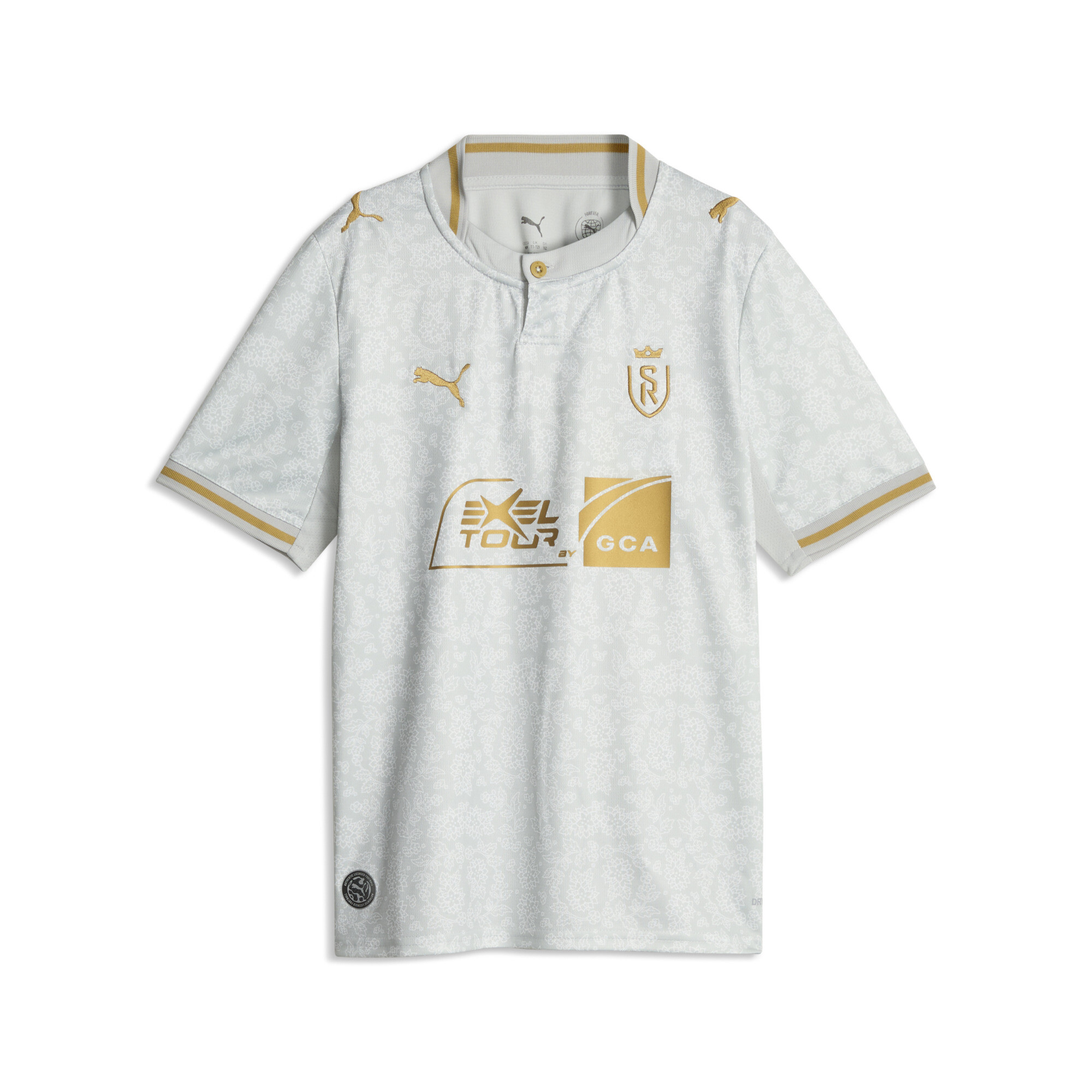 PUMA Camiseta Stade de Reims 2.ª equipación 26/27 juvenil, Accesoiros, Gris, 13-14Y