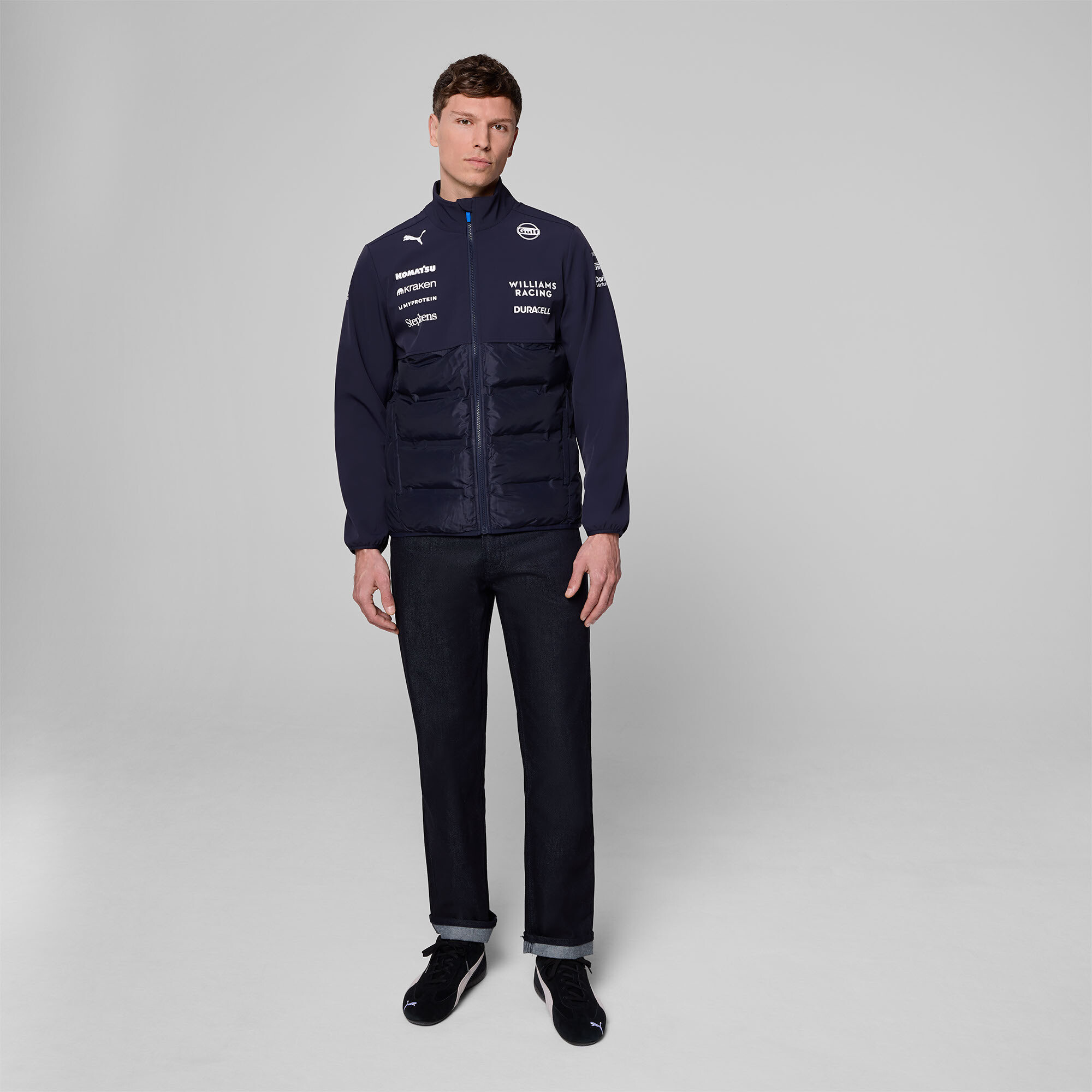 Puma Williams Racing 2025 Replica Hybrid Jacke Unisex | Navy | Größe: M
