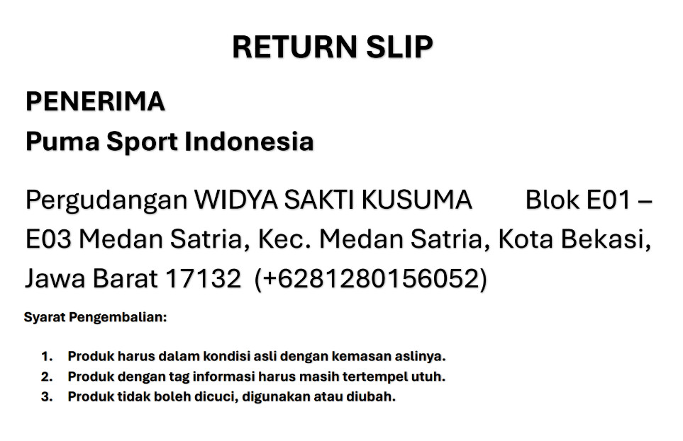 Return Slip