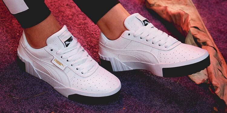 puma cali blanche vernis